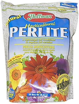 Hoffman Horticultural Perlite Lightweight Soil Conditioner to Improve Aeration, 8qt Bag