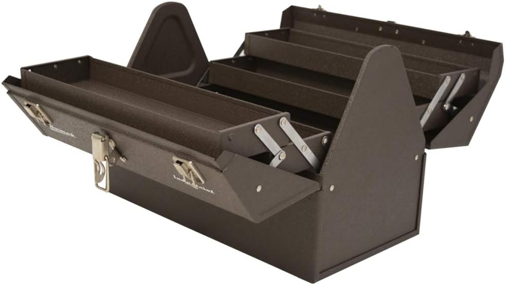 Homak Industrial 18-Inch Cantilever Steel Toolbox, Brown Winkle Powder Coat, BW00210180