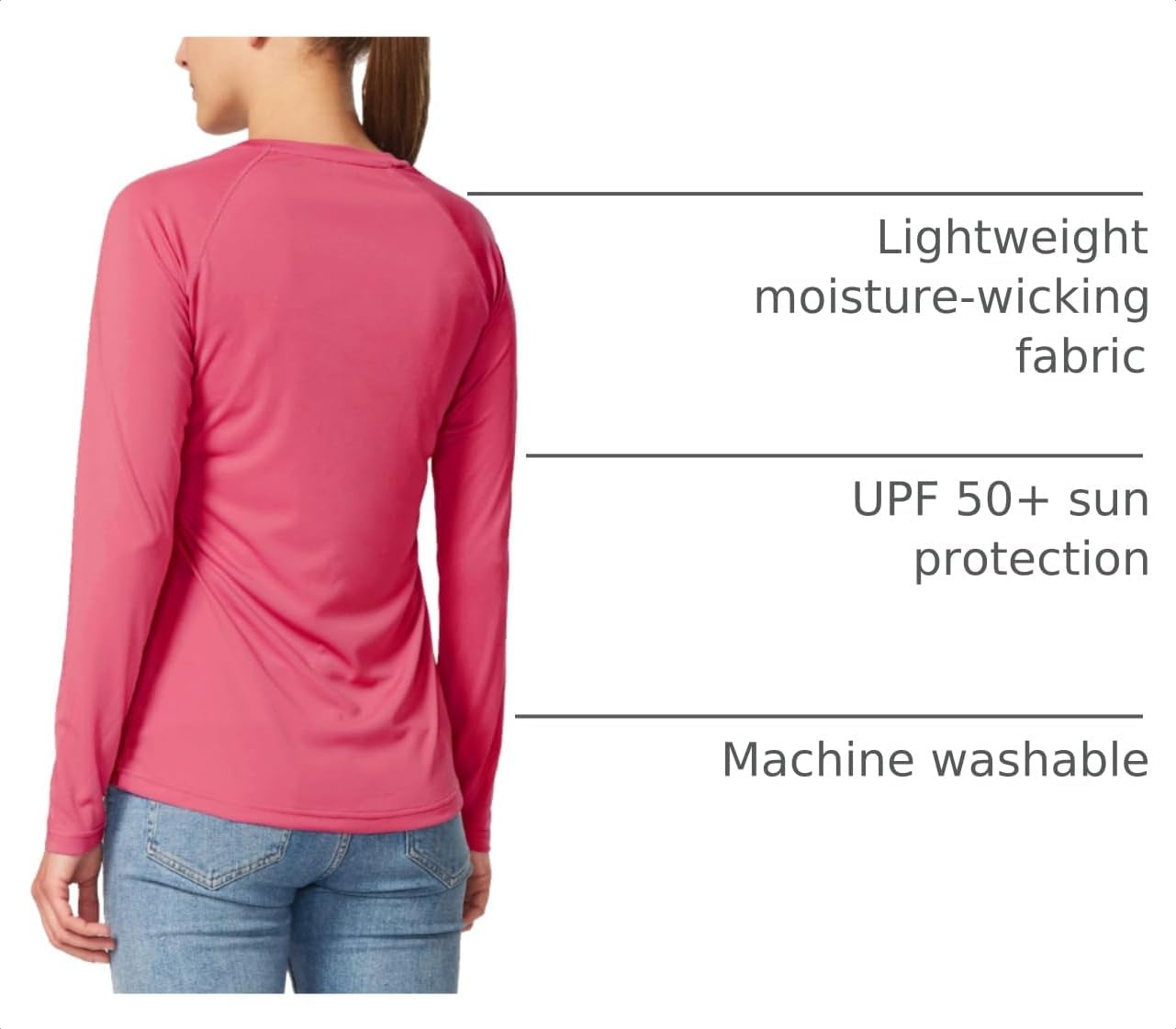 baleaf Women's UPF 50+ Sun Shirts Long Sleeve Stretchy Quick Dry | Lightweight, Rash Guard, UPF 50+ Sun Protection, Breathable Comfort material for Hking Workout, Excellent for hot weather