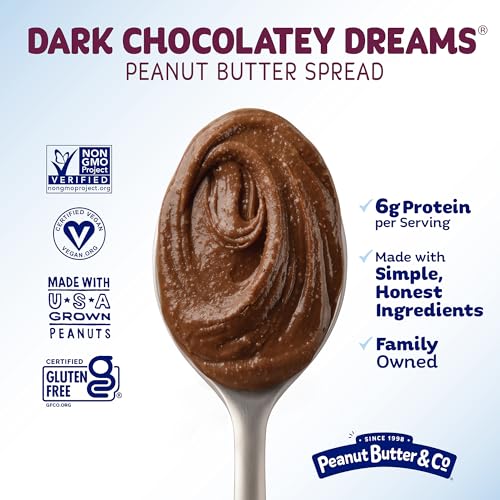 Peanut Butter & Co. Peanut Butter Variety Pack, 4 Flavors, 16 oz (4 Pack) | Non-GMO Project Verified, Gluten Free, Vegan, 6-7g Protein, 4 Flavors, No HFCS, USA-Frown, Pantry-Friendly Pack