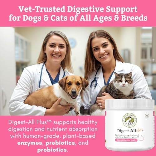 Probiotics for Dogs and Cats for Gut & Digestive Health | 2 Oz | 57 Scoops | 10B CFUs for Digestion, Nutrient Absorption, and Gut Balance | Cat & Dog Probiotics with Prebiotics and Digestive Enzymes