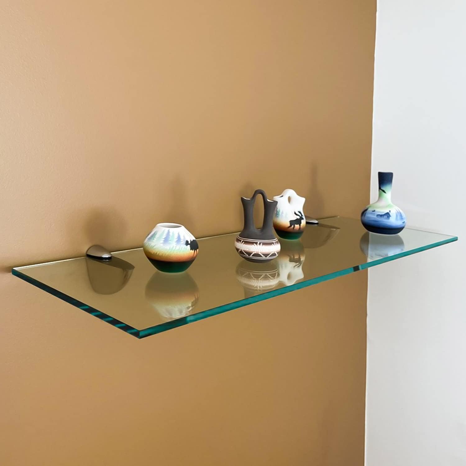 Fab Glass and Mirror Glass Shelf 8" X 30" Clear