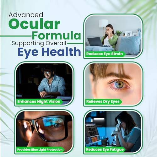 AREDS 2 Eye Vitamins - Lutein and Zeaxanthin for Macular Health, Bilberry