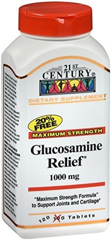 21st Century Glucosamine Relief 1000mg Tablets, Joint Support, 120ct | Glucosamine 1000 mg, Joint Health, Cartilage & Mobility Support