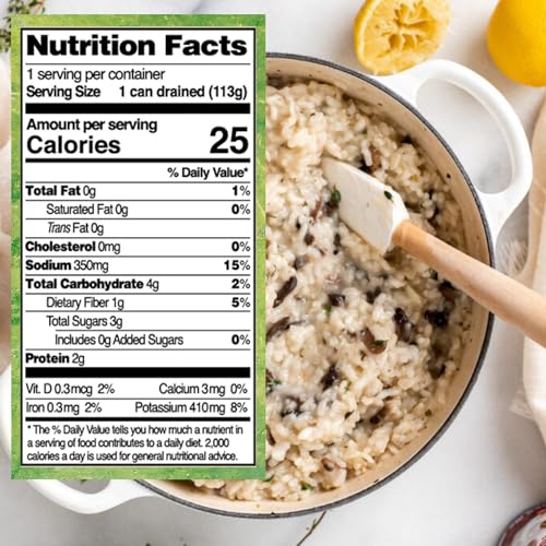Native Forest Organic Portobello Mushroom Slices - 6.5 Oz (Pack of 12) | Canned Mushrooms, Low Calories & Fat, Non-GMO Project Verified, USDA Organic