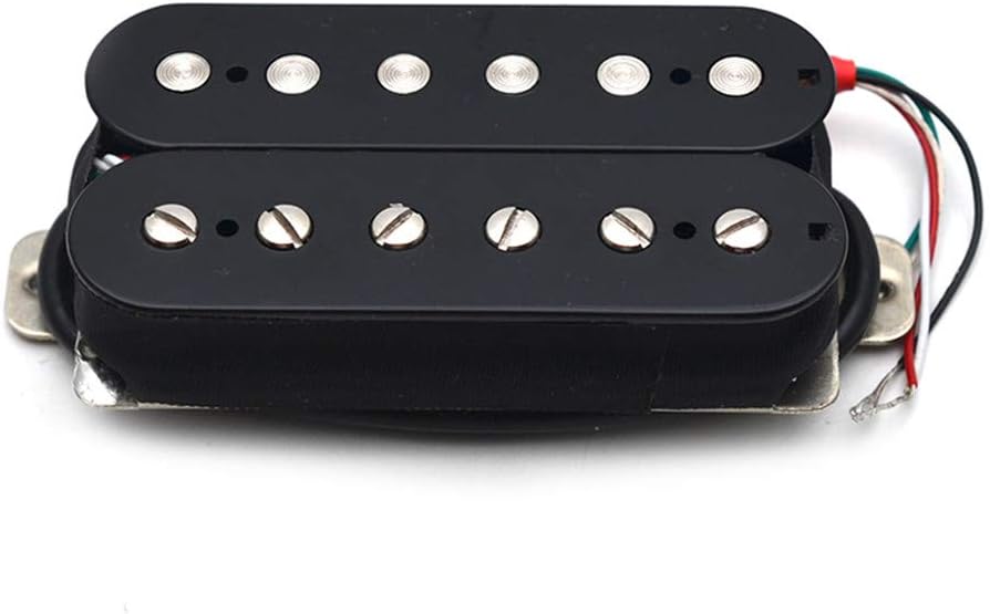 SAPHUE Alnico 5 Humbucker Pickup Double Coil Electric Guitar Pickups Set with Neck and Bridge with Prewired and Screws Parts Accessories Kit Black