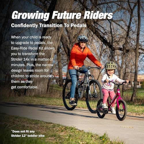 Strider 14x Easy-Ride Pedal Kit, for 14x Balance to Pedal Bike, Ages 4–7 | Converts Strider 14x Balance Bike into a Pedal Bike