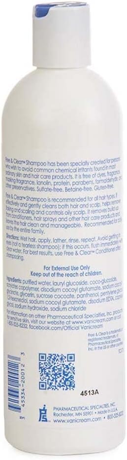 Vanicream Shampoo for Sensitive Skin, Dermatologist Tested, Free of Dyes, Fragrance, Parabens and Formaldehyde Releasers, Sulfate-Free, 12 fl oz (Pack of 3)