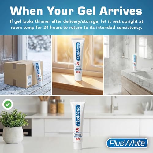 Plus White Speed Whitening Gel, 5 MinuteTeeth Whitening (2 oz) | Professional Grade, Dentist Approved Hydrogen Peroxide Ingredient, Removes Stains Fast, At Home Teeth Whitening Gel Treatment