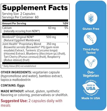 Redd Remedies, Joint Health Advanced, Helps Strengthen Connective Tissue and Cartilage, Fast-Acting Comfort with Boswellia Serrata and Turmeric, 60 Vegetarian Capsules