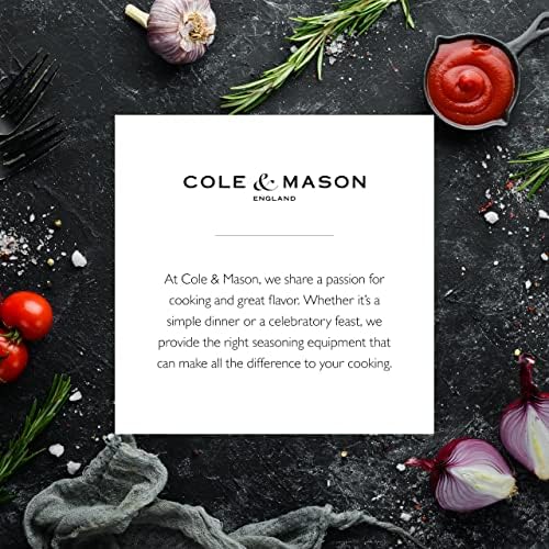 Cole & Mason Lincoln Duo Salt and Pepper Grinder Combo, Acrylic Combination Mill Includes Premium Salt and Peppercorns