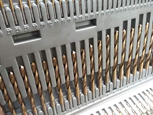 115 Piece TiN Coated 3 in 1 Combo HSS Drill Set, Fraction, Numbers, Letters