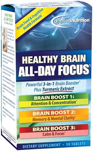 Applied Nutrition Healthy Brain All-Day Focus Cognitive Support (2 Pack)