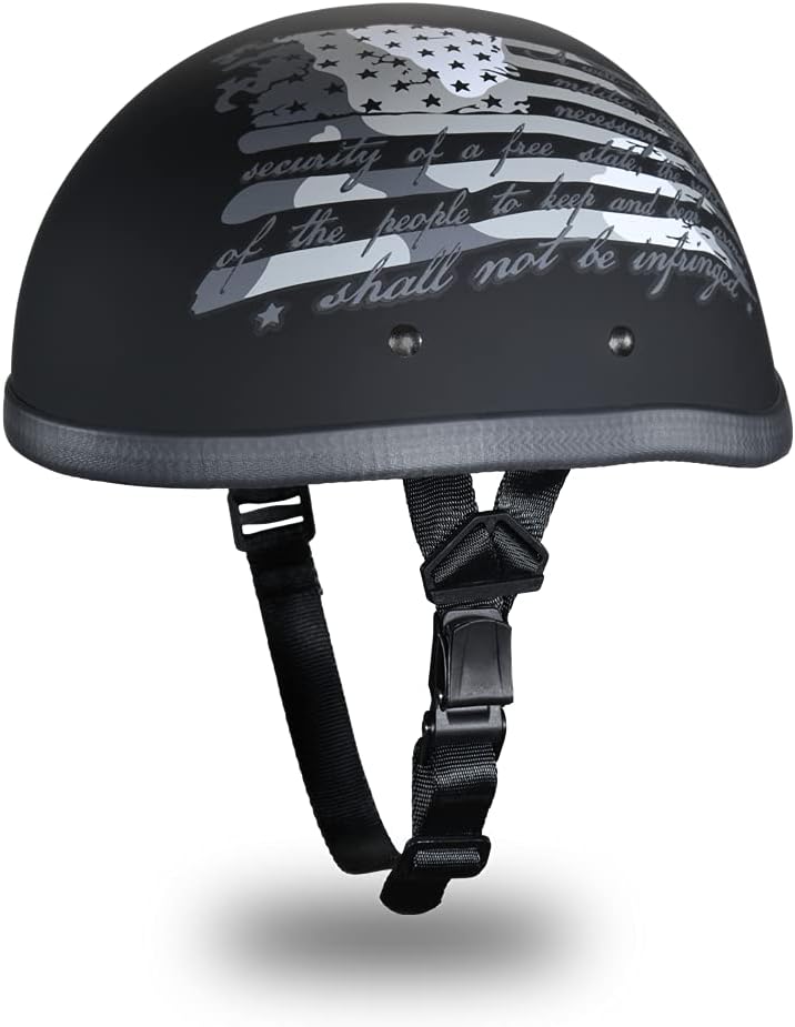 Daytona Helmets Graphics Bicycle Helmets for Men - Novelty Half Helmet with Breathable Liner - Retro Skull Cap – Eagle Headgear with Head Wrap