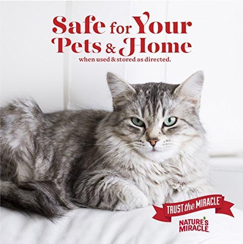 Nature’s Miracle Advanced Cat Stain & Odor Eliminator, Severe Mess, 32 oz | Enzymatic Cleaner Eliminates the Toughest Cat Messes, For Use on Multiple Surfaces, Safe For Pets and Home*, Fresh Scent