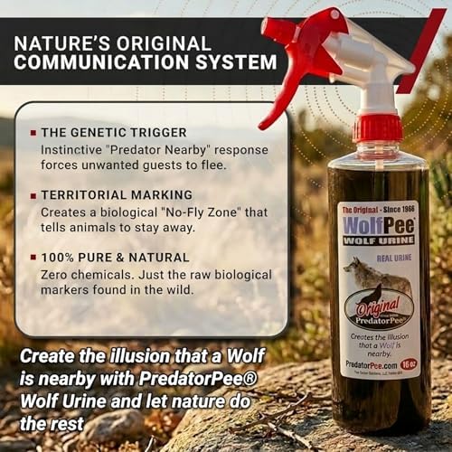 PredatorPee 100% Wolf Urine Natural Predator Scent Outdoor Yard Garden