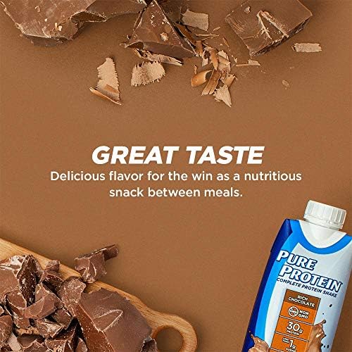 Pure Protein Chocolate Protein Shake | 30g Complete Protein | Ready to Drink and Keto-Friendly | Vitamins A, C, D