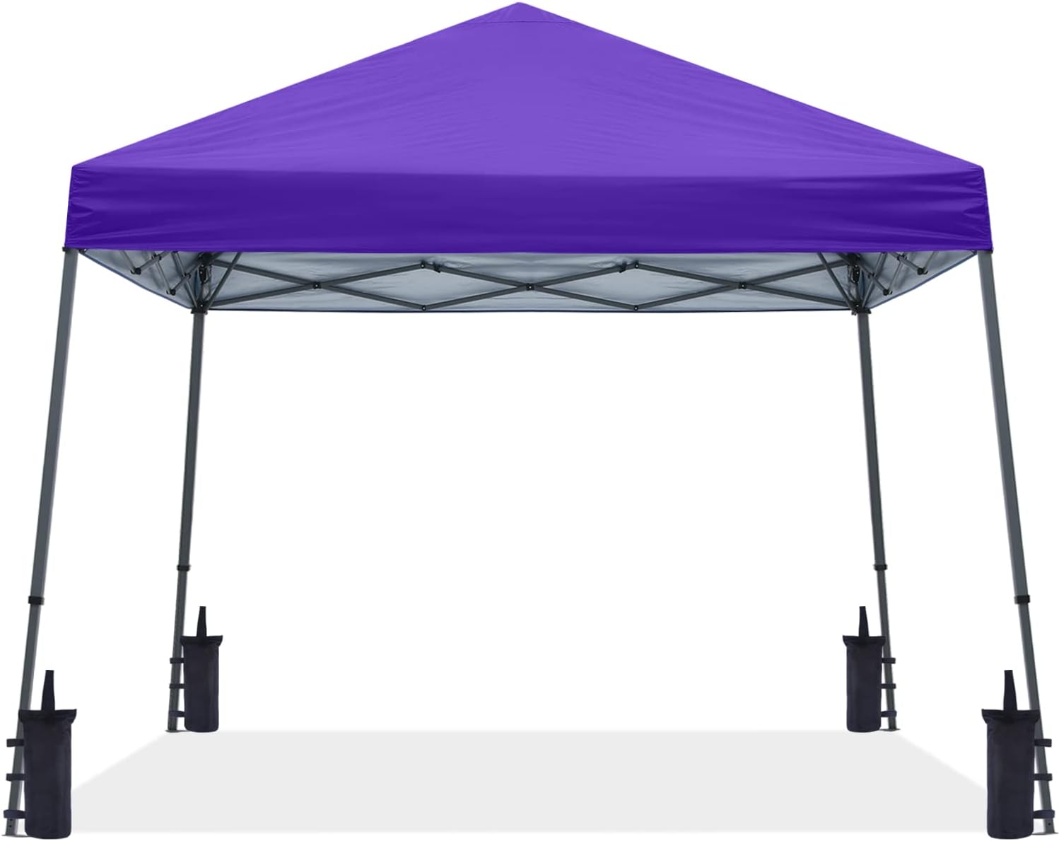 ABCCANOPY 11x11 Pop Up Canopy Tent, Stable Slant Leg Outdoor Shade, Black