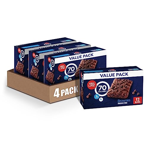 Fiber One 70 Calorie Chocolate Fudge Brownies, Mega Pack, 18 ct, 16 oz | 26% Daily Value of Fiber per Bar, 70 Calories & 2g Sugar, 5g Net Carbs, Bulk Pack for Office or Pantry Stocking