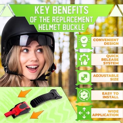 3 Pcs Motorcycle Helmet Quick Release Buckle Kit, Straps Up to 0.77" | Quick Release Helmet Buckle Replacement Set, Push-Button Release