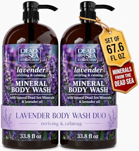 Dead Sea Collection Coconut Body Wash for Women and Men - with Pure Dead Sea Minerals and Coconut Oil - Cleanses and Moisturizes Skin - Pack of 2 (67.6 fl. oz)