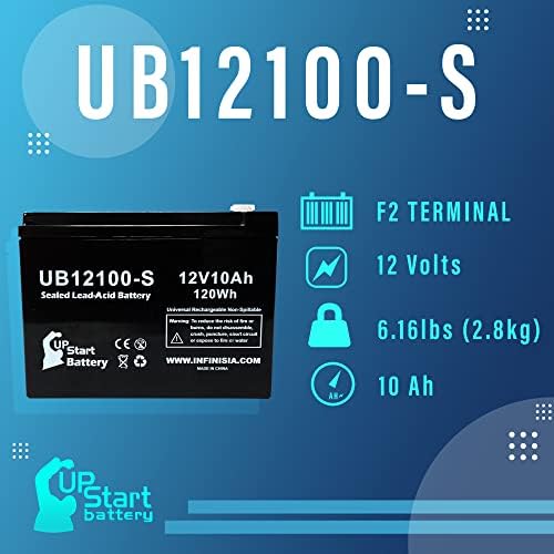 3X 12V 10Ah UB12100-S Replacement for Schwinn S750 36 Volt Battery | Replacement Universal Sealed Lead Acid Battery (10000mAh, F2 Terminal, AGM, SLA)