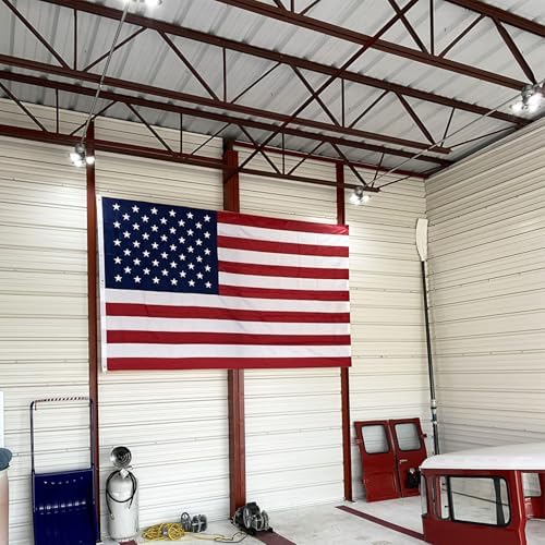 TOPFLAGS American Flag 4x6 Heavy Duty Outdoor US Flags for Outside Embroidered Stars USA Banner Sewn Stripes with Brass Grommets Vibrant Color