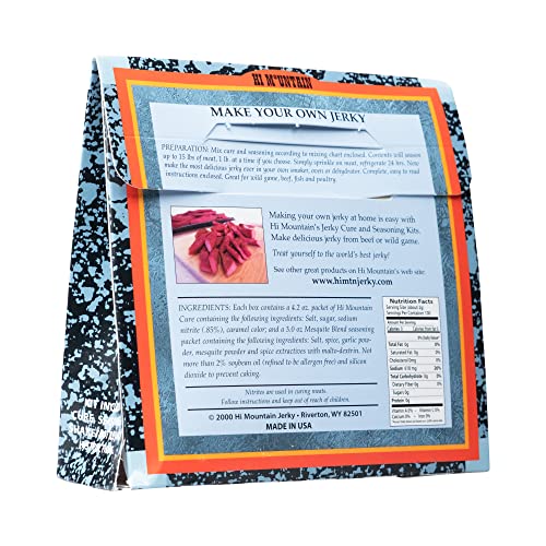 Hi Mountain MESQUITE BLEND Jerky Seasoning and Cure Kit | Beef & Venison | Bold mesquite smoke flavor, perfect jerky seasoning for deer, elk