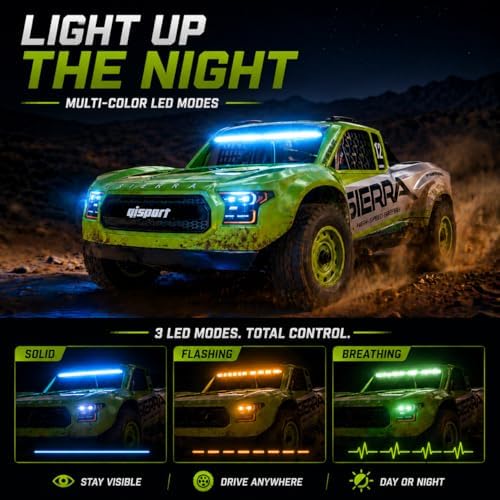 UDIRC 1203PRO 1/12 RC Short Course Truck, 50MPH 3S Brushless Fast RC Car with Gyro and Center Diff for Adults, 4WD All Terrain Desert Truck RTR