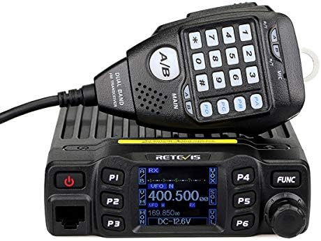 Retevis RT95 Mobile Ham Radio, 2m/70cm Dual Band Mobile Ham Radio Kit | Dual Speakers, CHIRP, 180° Rotatable LCD Screen, VOX, Ham Radio Base Station, Mobile Transceiver with Cable for Vehicle Car