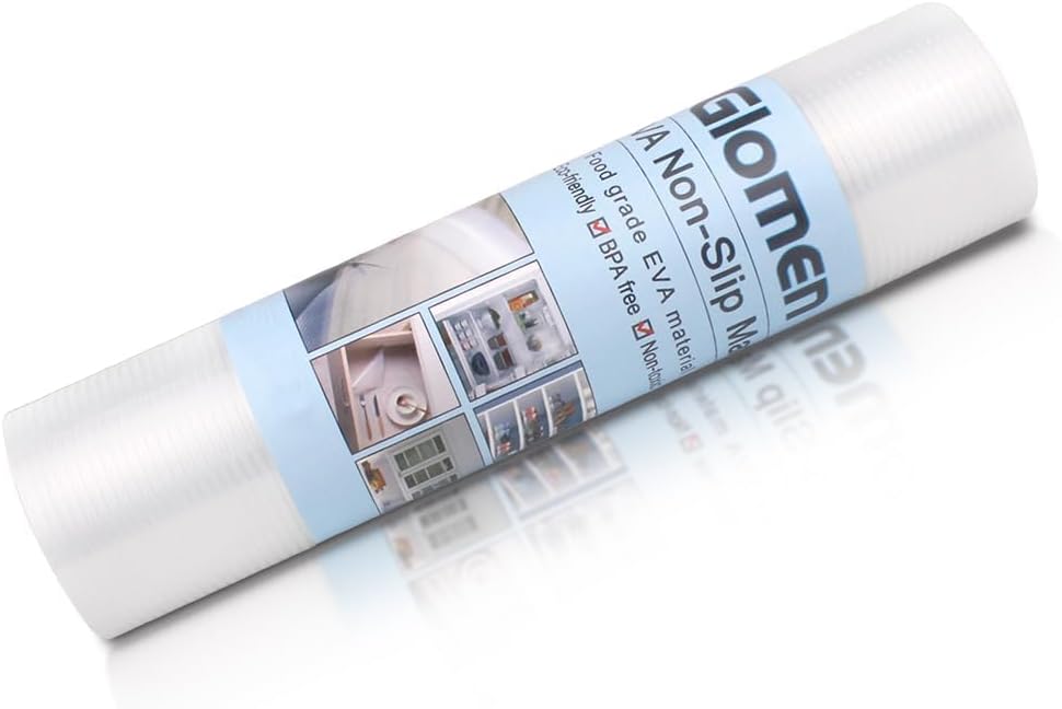 Shelf Liner, Non-Slip Cabinet Liner, Washable Oil-Proof for Kitchen Cabinet, Shelves, Refrigerator, Storage, Desks, 12 Inches x 20 FT