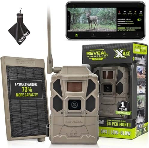 TACTACAM Reveal X Gen 3.0 Cellular Trail Camera - Multi Carrier, HD Photos & Videos, Pre-Installed Antenna, Built-in GPS, Best Battery Life