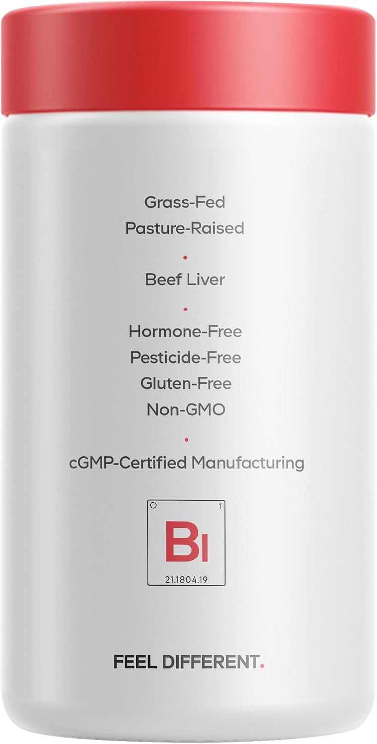 Codeage Beef Liver, Grass-Fed, Freeze Dried, Desiccated, 180 Capsules | Grass-fed, freeze-dried