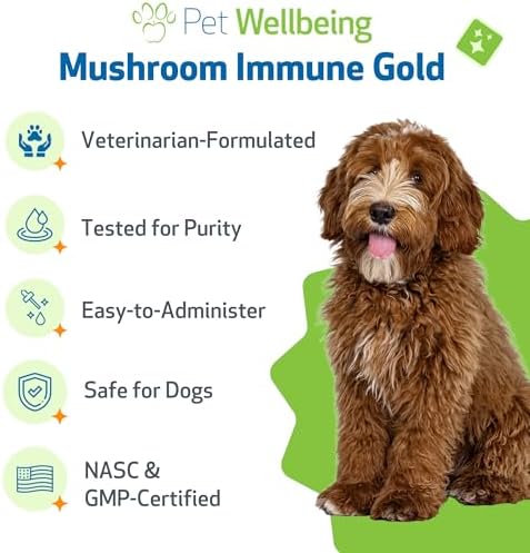 Pet Wellbeing Mushroom Immune Gold for Dogs - Immune Defense