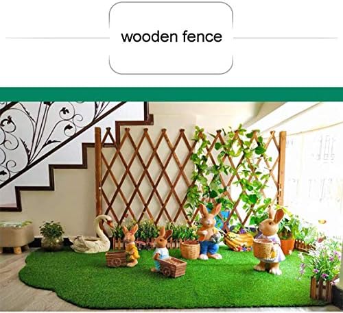 jxgzyy 2 Pack Expandable Wood Garden Fence Wooden Pet Gate Retractable Wooden Fence Gate Freestanding Wooden Fence Gate for Garden Patio Decorative