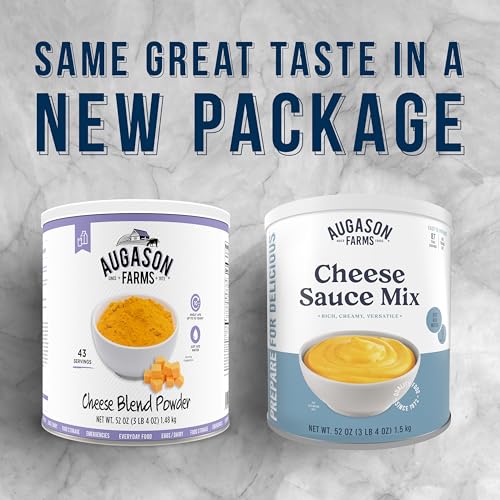 Augason Farms Cheese Sauce Mix Can | Emergency Food Supply, 87 Servings, 10 Year Shelf Life, Shelf Stable Cheddar Cheese Powder Canned Food