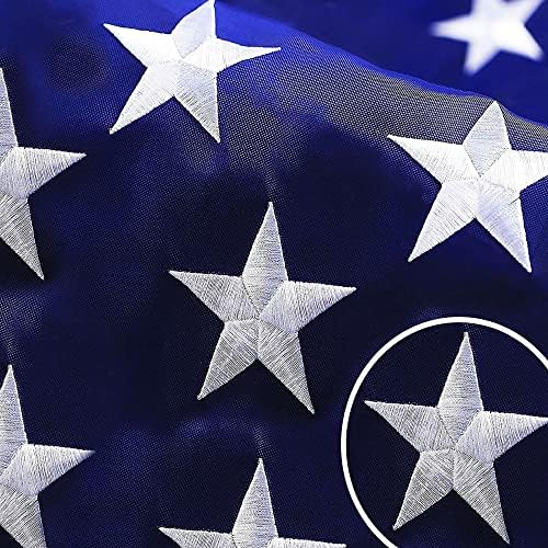 G128 American USA Flag | 4x6 Ft | ToughWeave Series Embroidered 210D Polyester | Country Flag, Embroidered Stars, Sewn Stripes, Indoor/Outdoor, Vibrant Colors, Brass Grommets