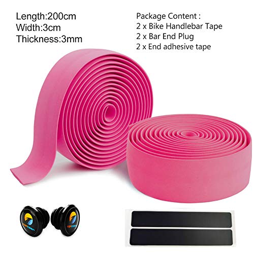 TOPCABIN® Camouflage Series Comfort Gel Road Bike Handlebar Tape Bike Bar Tape with Reflective Bar Plugs
