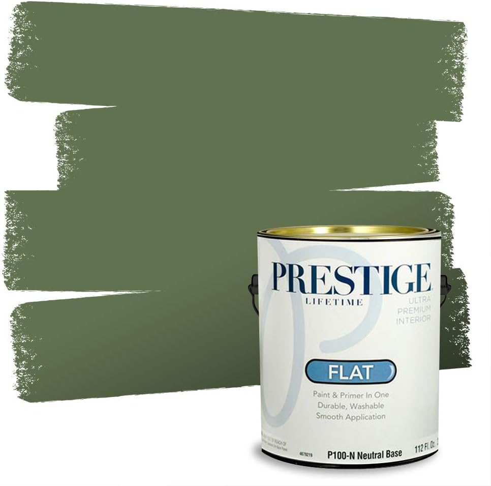 PRESTIGE Paints Exterior Paint and Primer In One, 1-Gallon, Semi-Gloss, Comparable Match of Sherwin Williams* Shamrock*