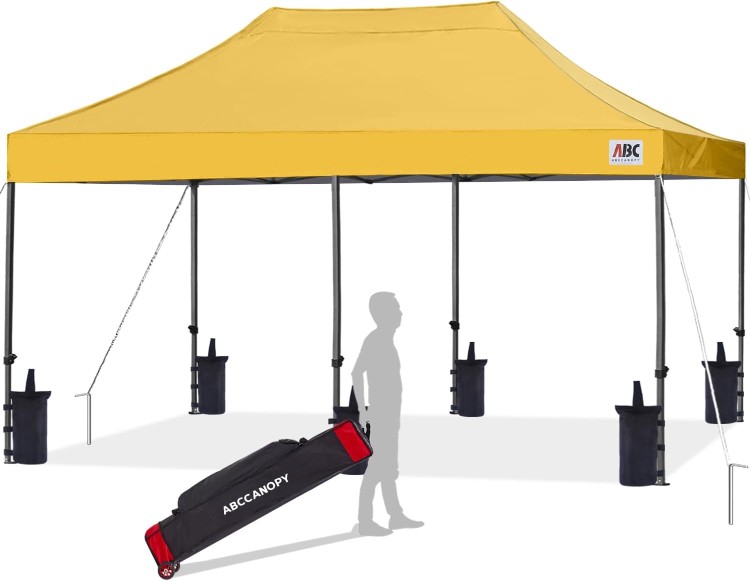 ABCCANOPY Patio Pop Up Canopy Tent 10x10 Commercial-Series (Black)