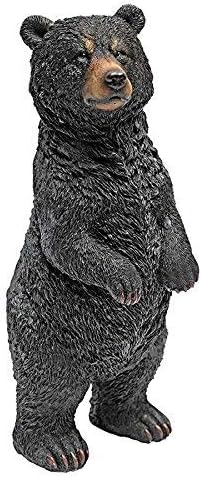 Design Toscano QM24217001 Black Bear Statue Walking, Multicolored