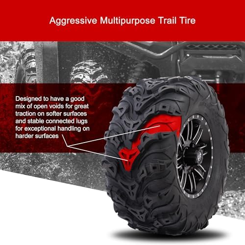 Tusk Mud Force® Tire 25x10-12 – Off-Road ATV/UTV Tire All-Terrain Mud Traction