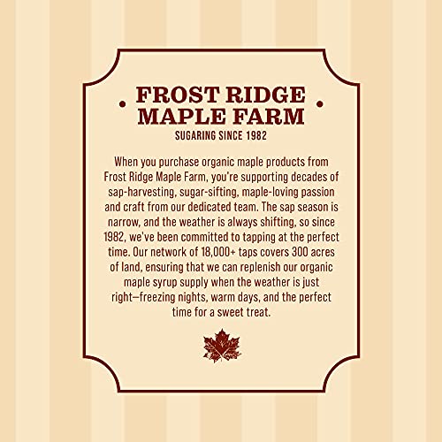 Frost Ridge Maple Farm, Organic Maple Syrup, Grade A, Gallon (128 FL Oz), Dark Robust (formerly Grade B)