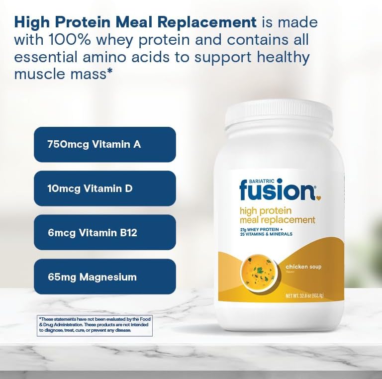 Bariatric Fusion Cappucino Meal Replacement 27g Protein Powder, 21 Serving Tub for Bariatric Surgery Patients Including Gastric Bypass and Sleeve Gastrectomy - No Gluten, Aspartame or Sugar