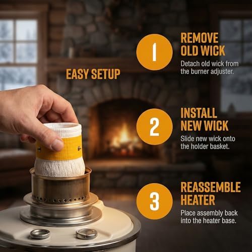 Kerosene Heater Wicks Replacement for Kero World KW-24C DuraHeat DH-2300 CV-23 00 & RMC-95C Envirotemp CV-23 00 Keroheat CV-2300 Heater