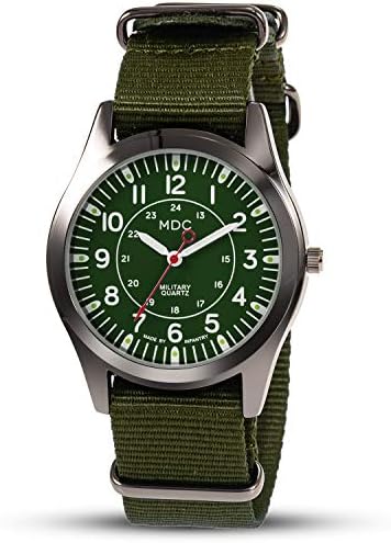 Infantry MDC Mens Military Field Watch, Japanese Quartz, Slip-Thru Nylon