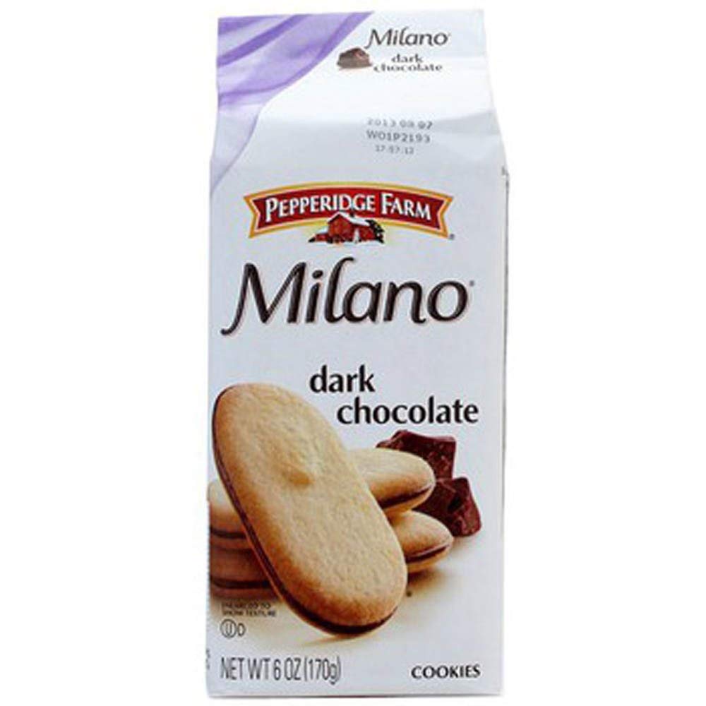Pepperidge Farm Milano Cookies, Dark Chocolate, 20 Packs Tub, 2 Cookies Per Pack