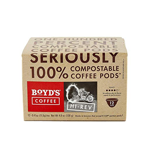 Boyd's Coffee Red Wagon Single Serve, 12 Count | BPI certified, Rainforest Alliance beans, smoky flavor, smooth finish, roasted in Portland, Oregon