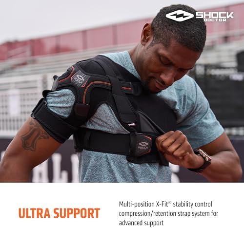 Shock Doctor Shoulder Brace for Men, Shoulder Support Brace, Prevents & Promotes Healing from AC Sprains, Rotator Cuff Shoulder Brace & Moderate Separations, Rotator Cuff Support Brace