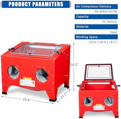 25 Gallon Sandblasting Cabinet